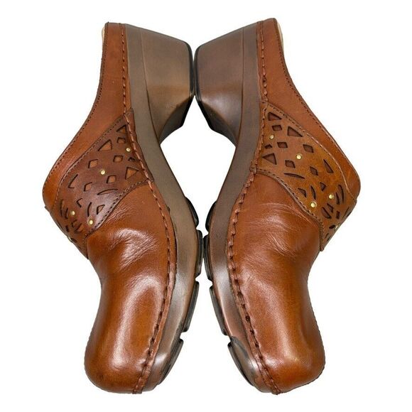Dansko Pavan Heritage Brown Leather Mid Wedge Mule Womens‎ Size 9.5/40 M - Picture 4 of 11